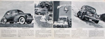 Renault 4 CV Modelprogram 1958 Carbrochure (6963)